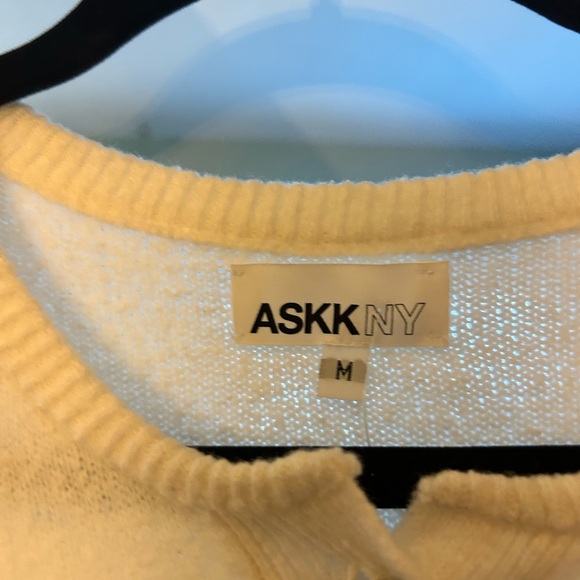ASKK NY Sweaters - ASKK NY Women’s Cream V‑Neck Sweater